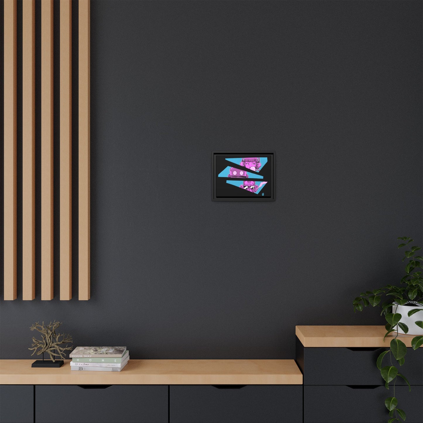 Retro Pop Art Framed Canvas Print