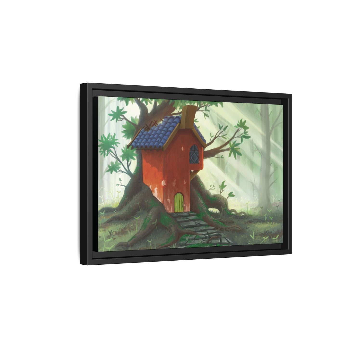 Wizard Cottage Framed Canvas Print