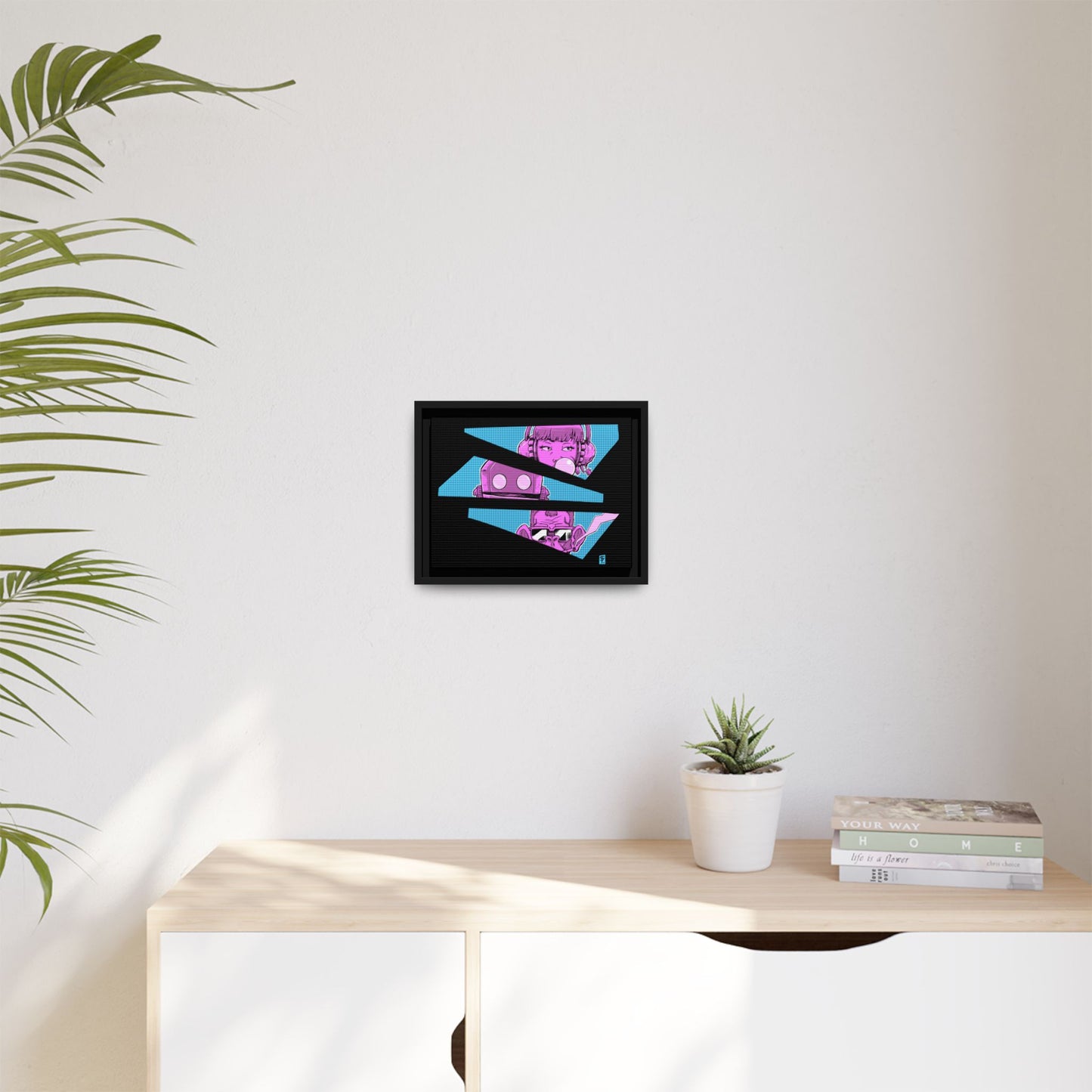 Retro Pop Art Framed Canvas Print
