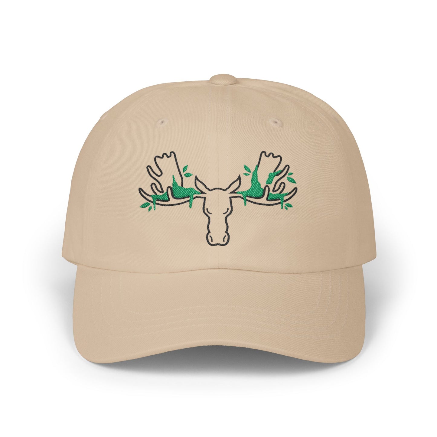 Nature-Inspired Classic Dad Cap with Moose Design