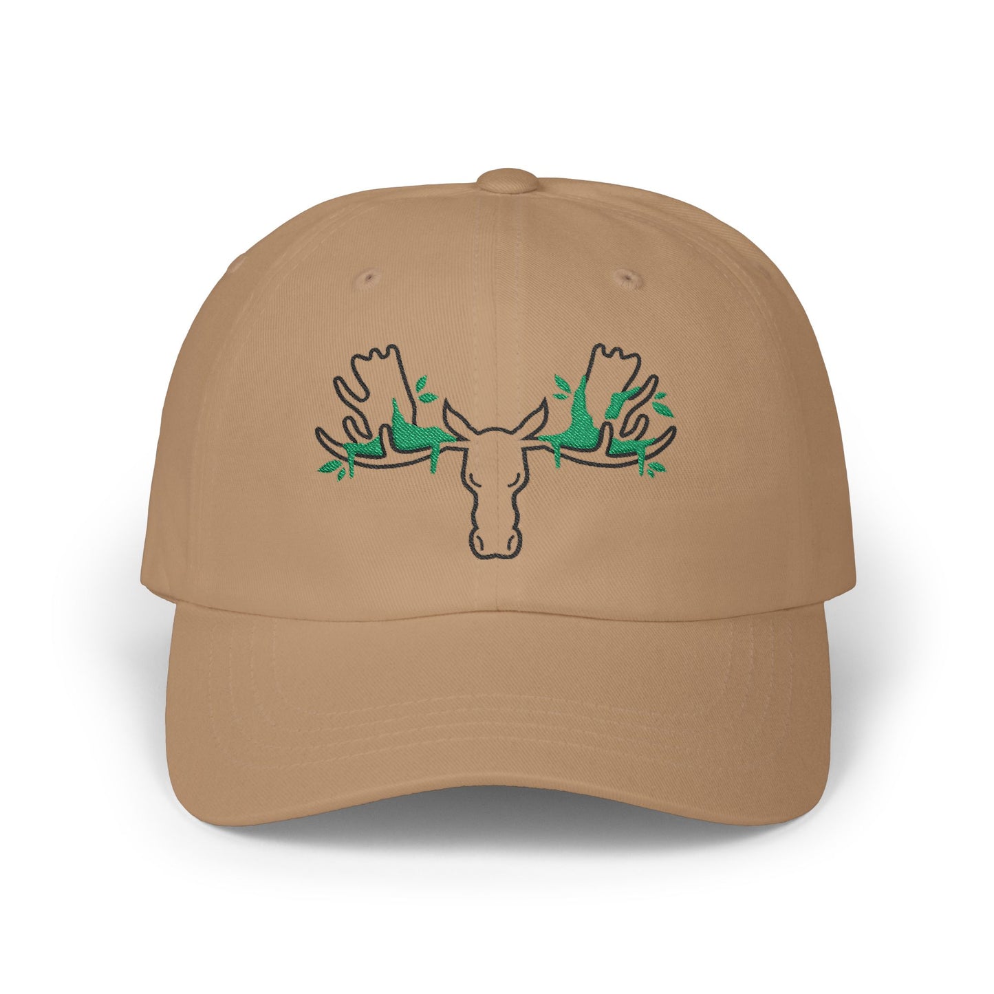 Nature-Inspired Classic Dad Cap with Moose Design