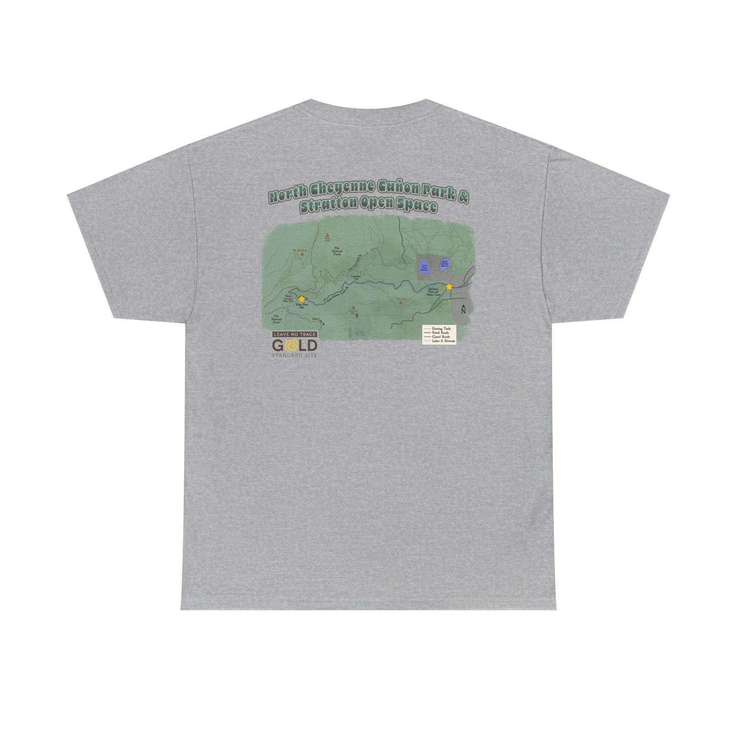 Cheyenne Canyon Vintage Map T-Shirt