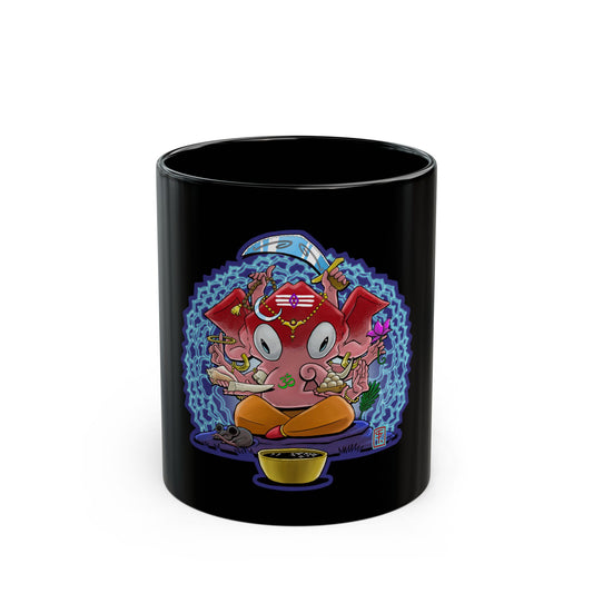 Psychedelic Ganesh-11oz Black Mug