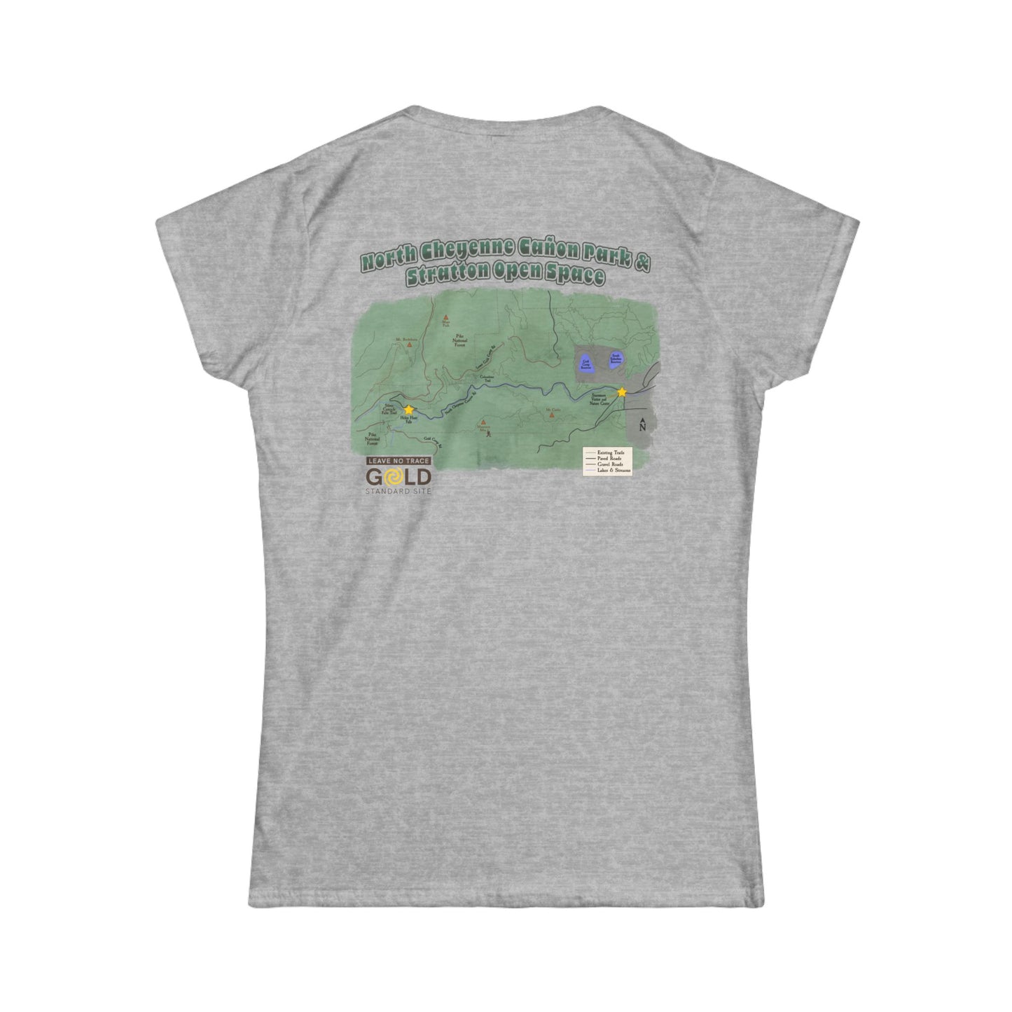 Cheyenne Canyon Women's Vintage Map T-Shirt