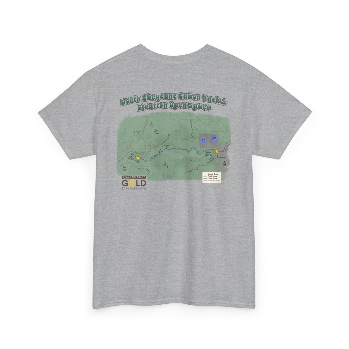 Cheyenne Canyon Vintage Map T-Shirt